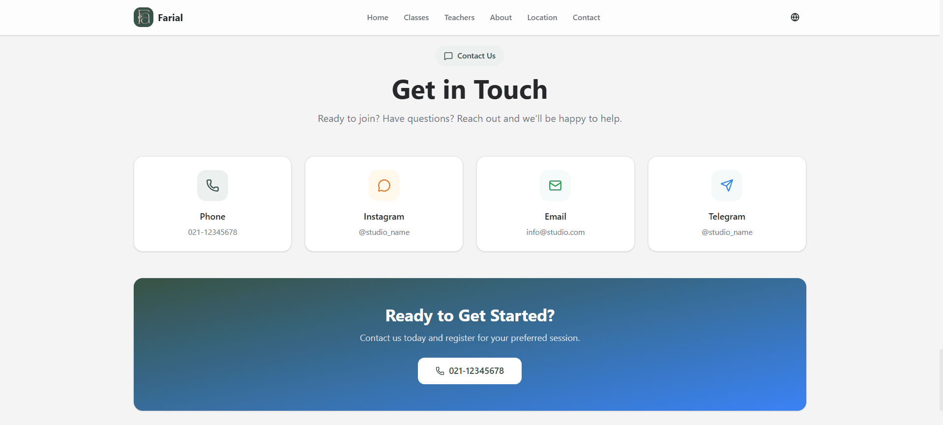 Admin — Registrations Overview